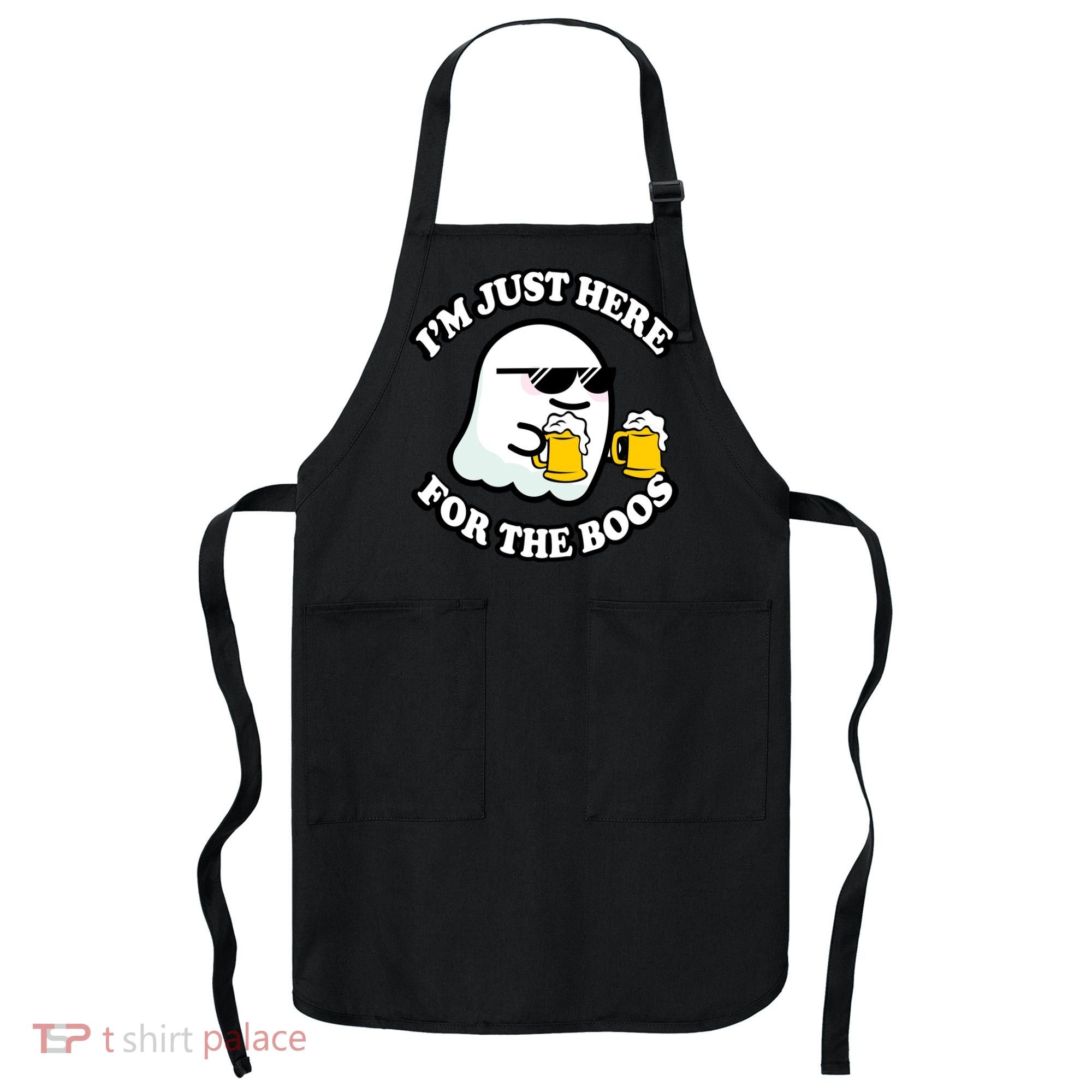 Here For The Boos Funny Halloween Party Apron