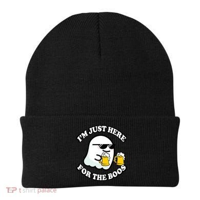 Here For The Boos Funny Halloween Party Beanie