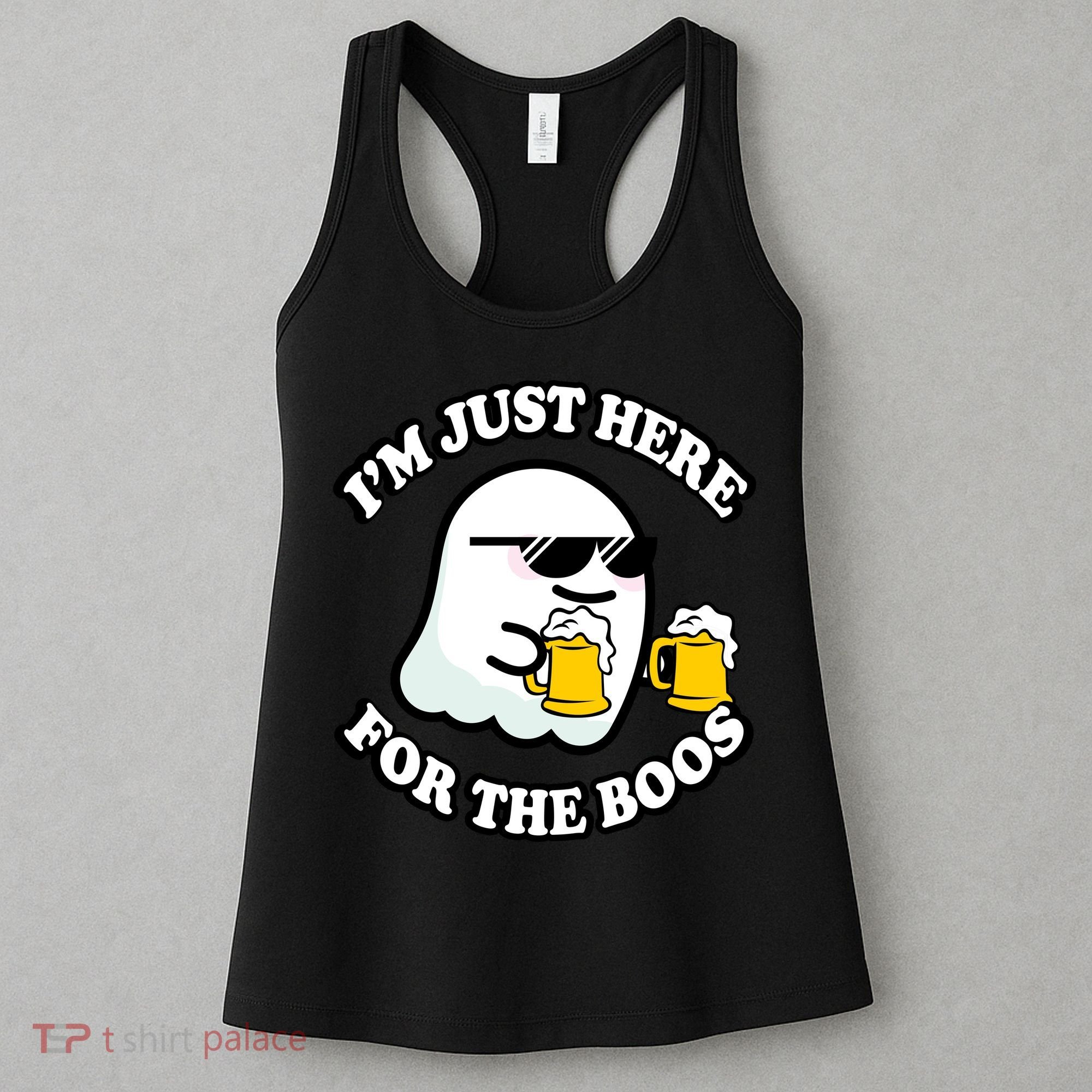 Here For The Boos Funny Halloween Party Women's Tank Top