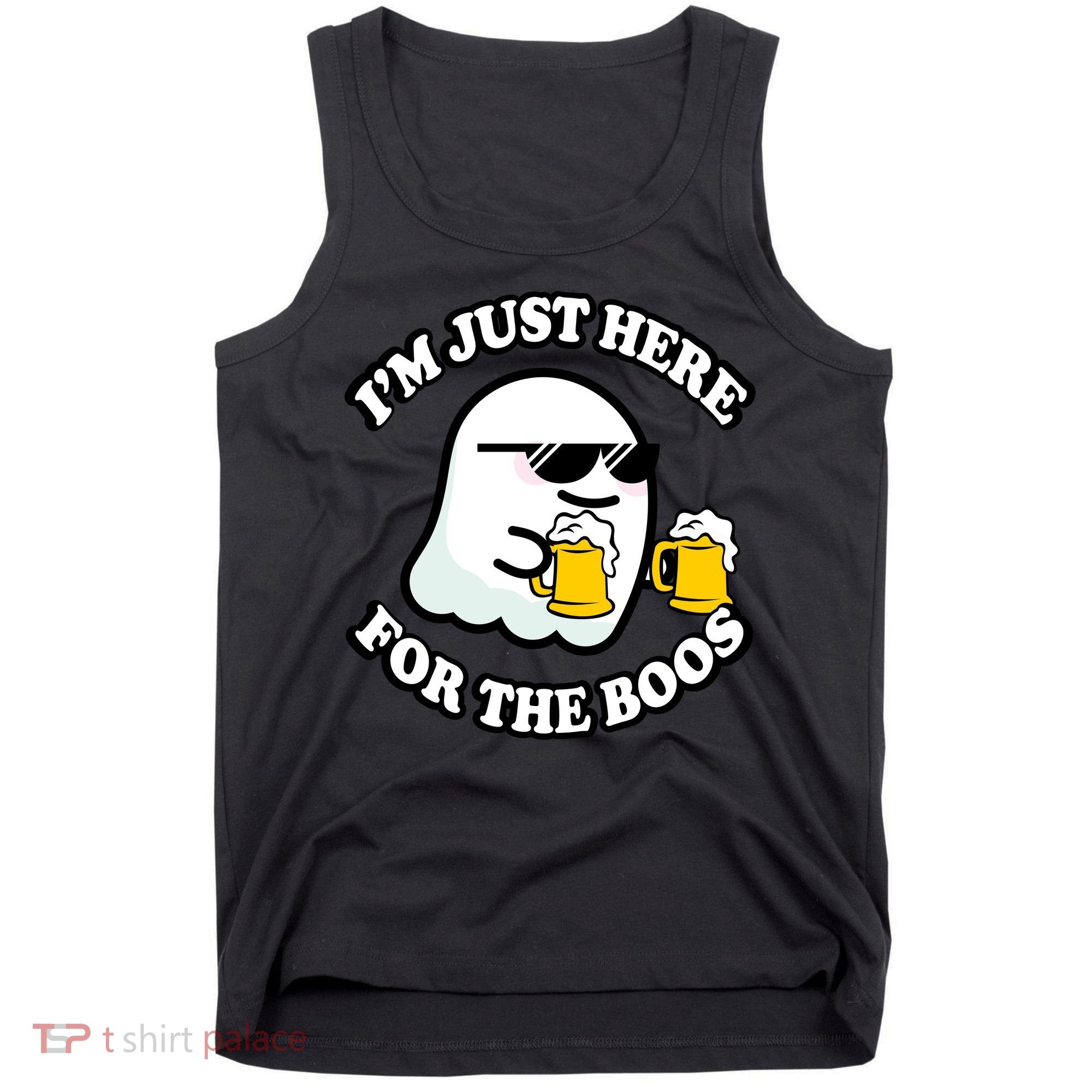 Here For The Boos Funny Halloween Party Tank Top