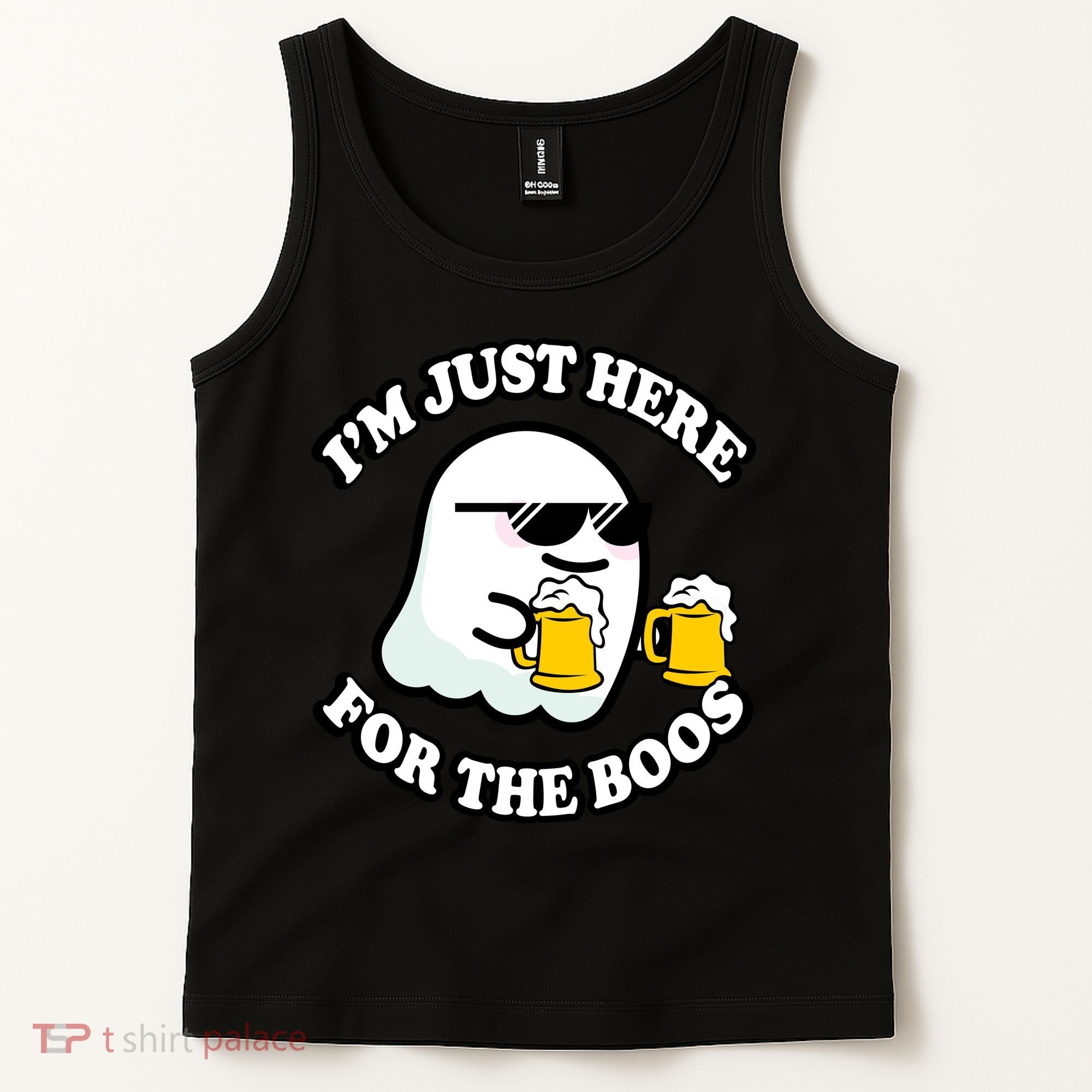 Here For The Boos Funny Halloween Party Tank Top