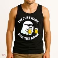 Here For The Boos Funny Halloween Party Tank Top thumb 3