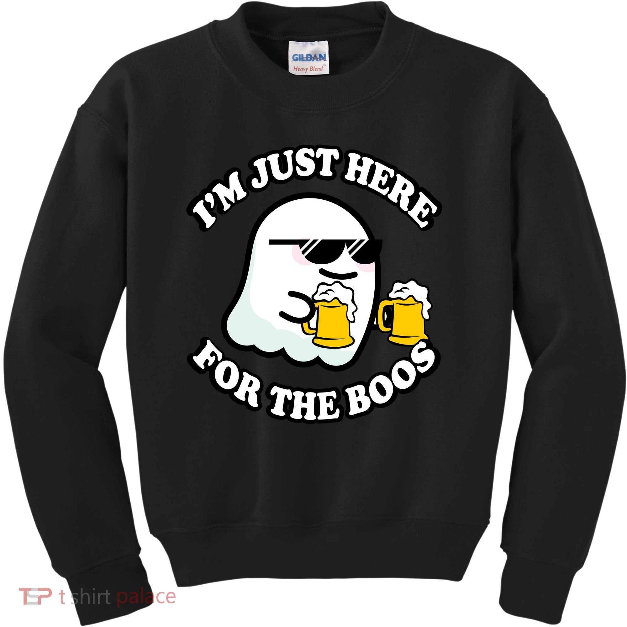Here For The Boos Funny Halloween Party Kids Sweatshirt