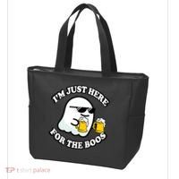 Here For The Boos Funny Halloween Party Tote Bag thumb 3