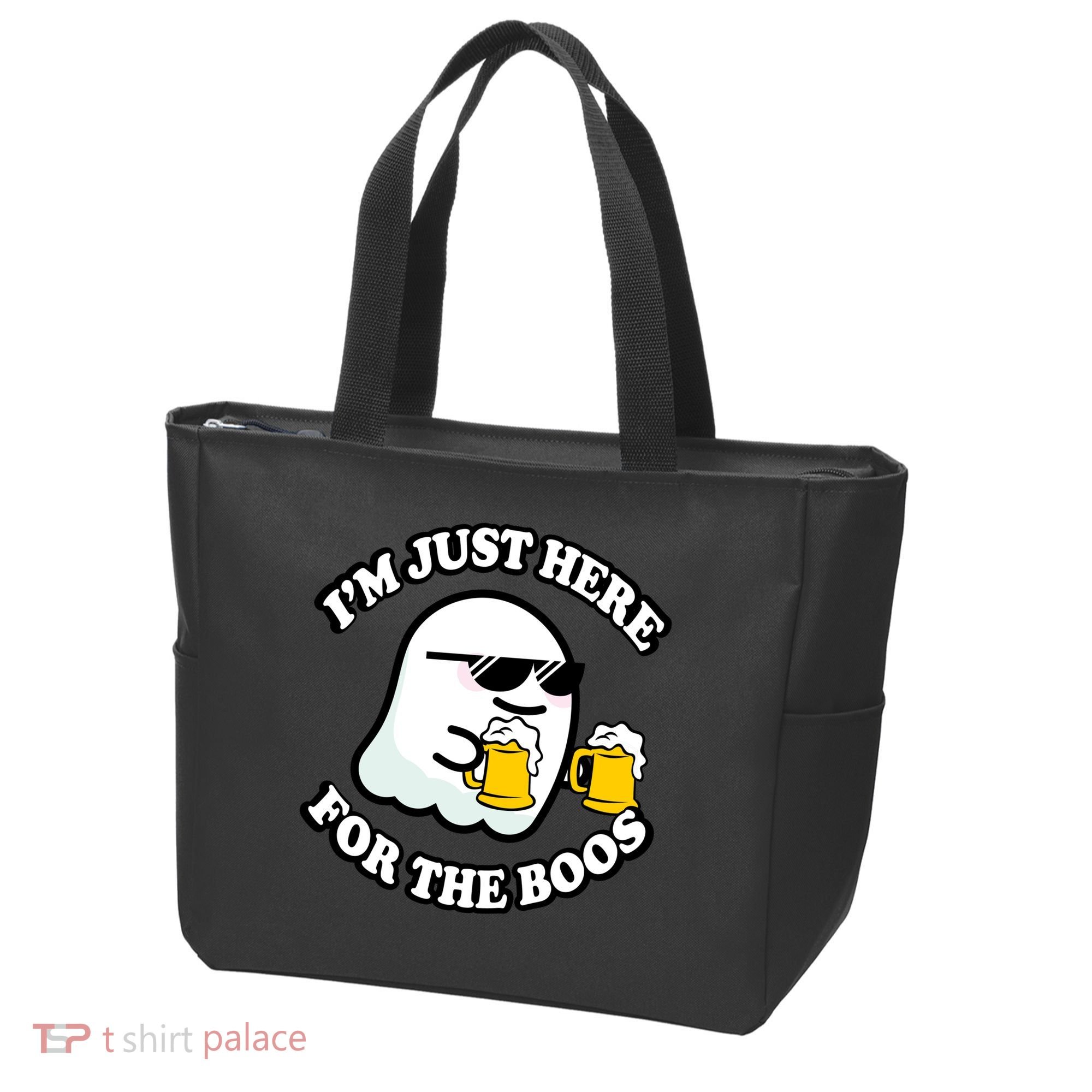 Here For The Boos Funny Halloween Party Tote Bag