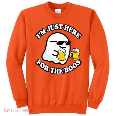 Here For The Boos Funny Halloween Party Sweatshirt