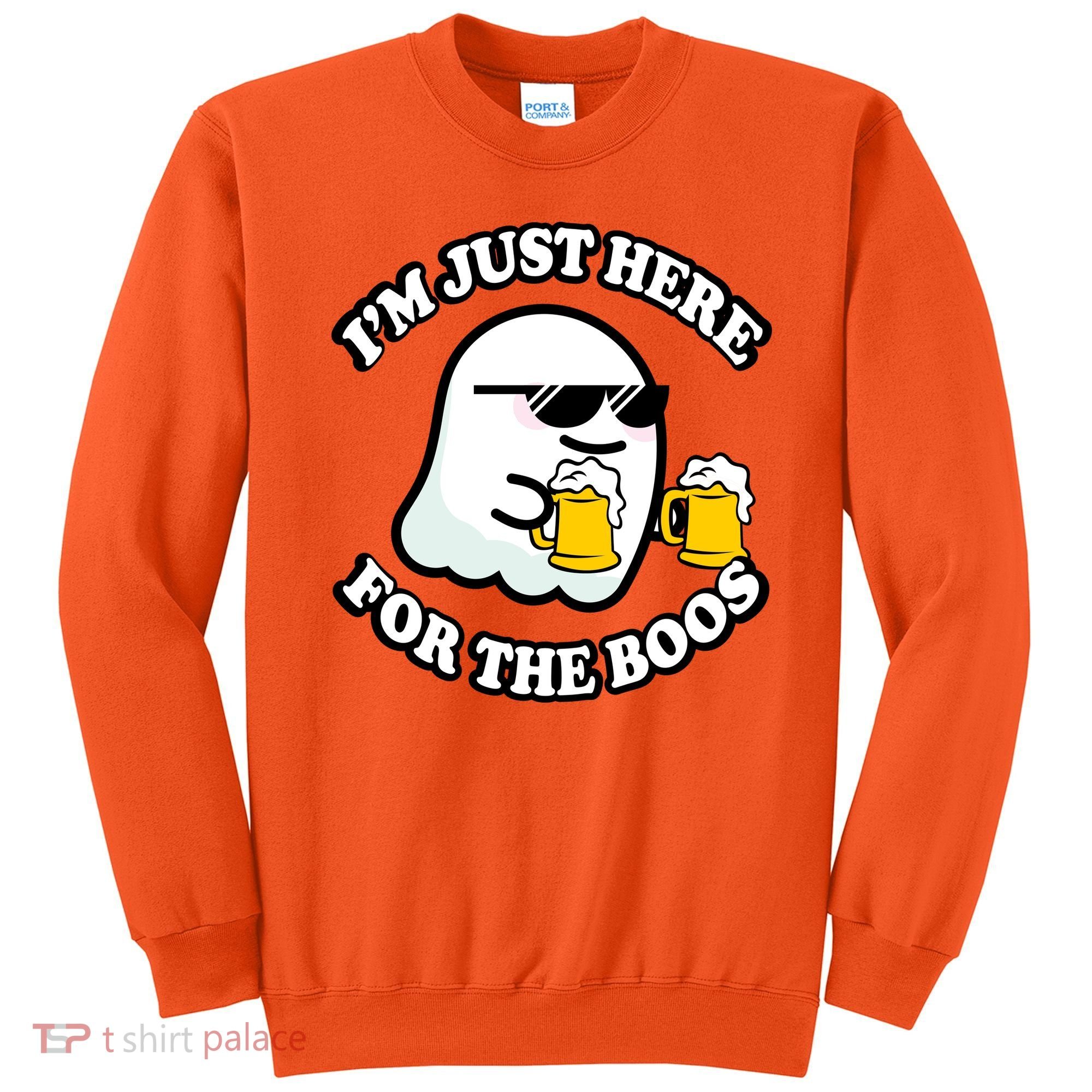 Here For The Boos Funny Halloween Party Sweatshirt