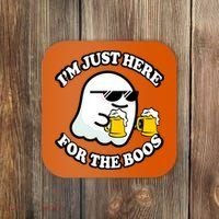 Here For The Boos Funny Halloween Party Coaster thumb 0
