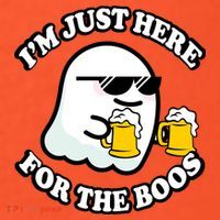 Here For The Boos Funny Halloween Party Coaster thumb 2