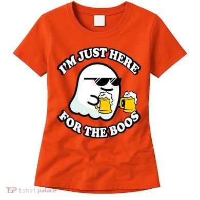 Here For The Boos Funny Halloween Party Women's T-Shirt
