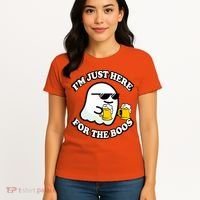 Here For The Boos Funny Halloween Party Women's T-Shirt thumb 4