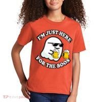 Here For The Boos Funny Halloween Party Kids T-Shirt thumb 2