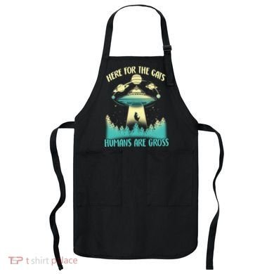 Here For The Cats Humans Are Gross Apron