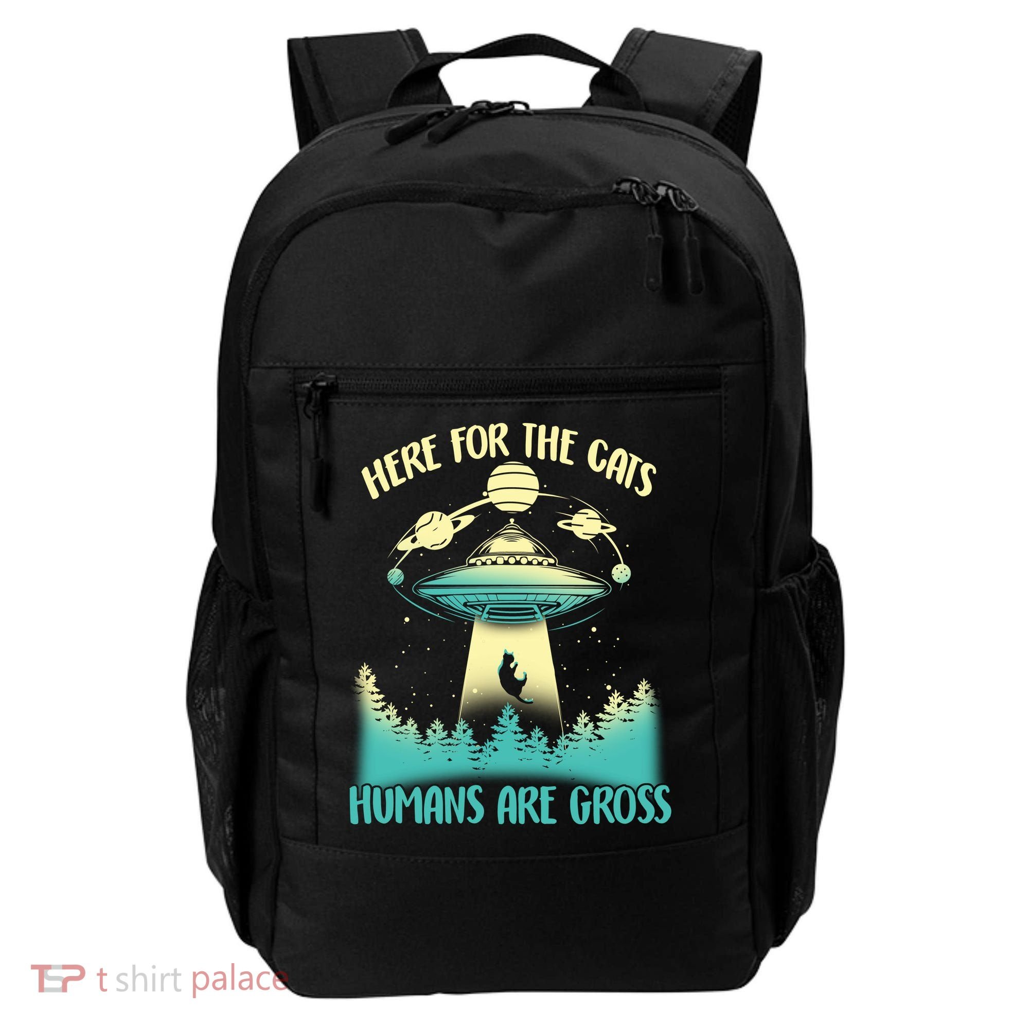 Here For The Cats Humans Are Gross Backpack