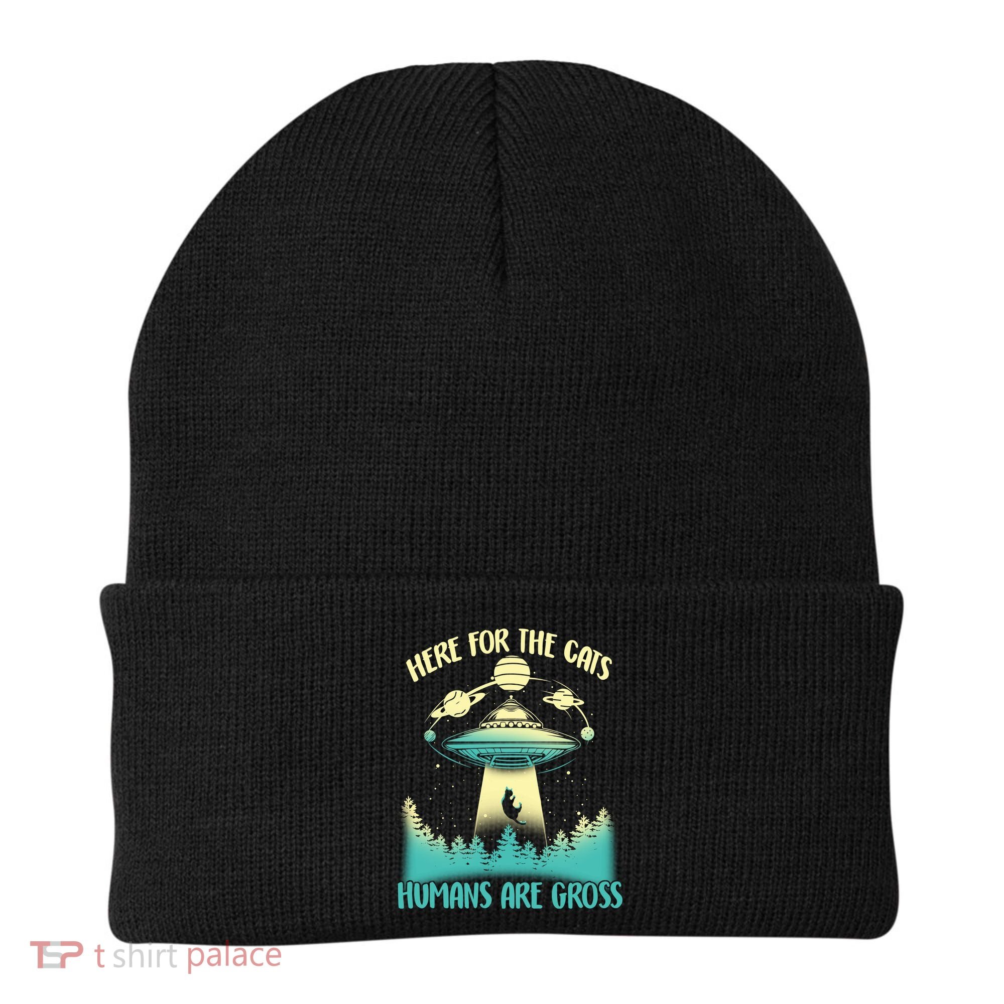 Here For The Cats Humans Are Gross Beanie