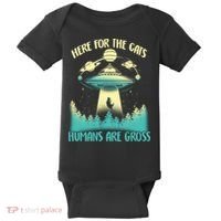 Here For The Cats Humans Are Gross Baby Bodysuit thumb 0