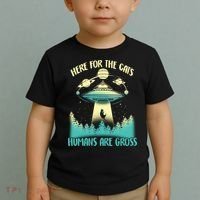 Here For The Cats Humans Are Gross Toddler T-Shirt thumb 2
