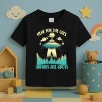 Here For The Cats Humans Are Gross Toddler T-Shirt thumb 3