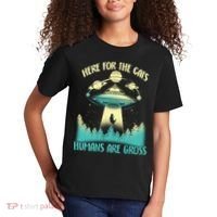 Here For The Cats Humans Are Gross Kids T-Shirt thumb 2