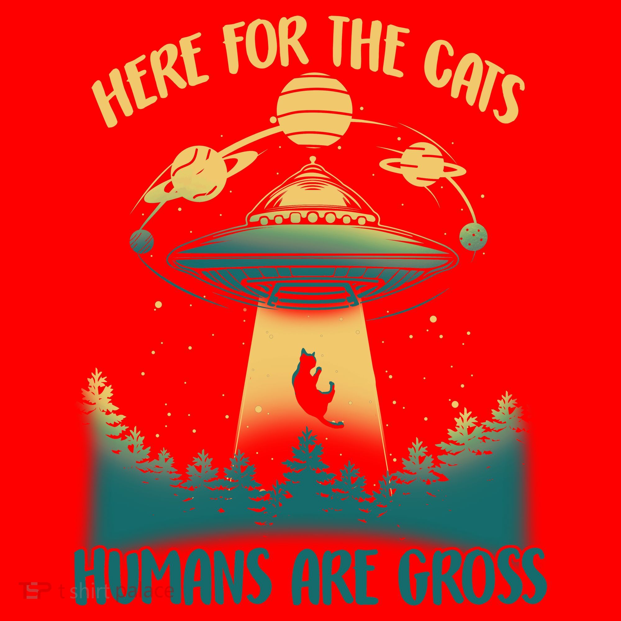 Here For The Cats Humans Are Gross Santa Hat