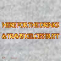 Here For The Drinks Travis Kelce's Butt Kansas City The Baniff Cuffed Pom Beanie thumb 2