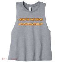 Here For The Drinks Travis Kelce's Butt Kansas City Women's Racerback Cropped Tank thumb 0