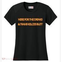Here For The Drinks Travis Kelce's Butt Kansas City Women's Cooling Performance Crew T-Shirt thumb 0