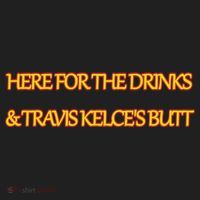 Here For The Drinks Travis Kelce's Butt Kansas City Sport-Tek Posi-UV Pro Polo thumb 2