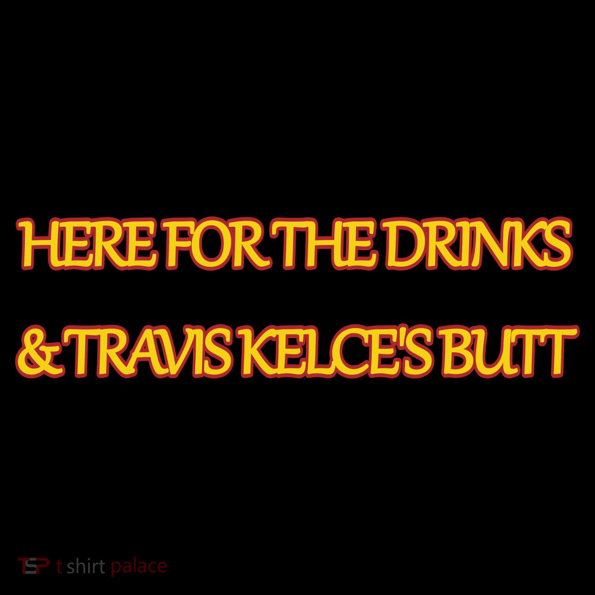Here For The Drinks Travis Kelce's Butt Kansas City Kids Colorblock Raglan Jersey