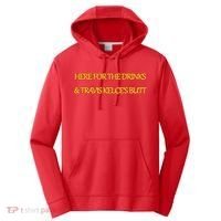 Here For The Drinks Travis Kelce's Butt Kansas City Performance Fleece Hoodie thumb 0