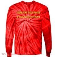 Here For The Drinks Travis Kelce's Butt Kansas City Tie-Dye Long Sleeve Shirt thumb 0