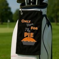 Here For The Pie Funny Thanksgiving Golf Towel thumb 2
