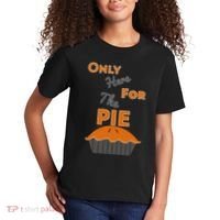 Here For The Pie Funny Thanksgiving Kids T-Shirt thumb 2