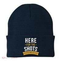 Here For The Shots Groom Squad Beanie thumb 0
