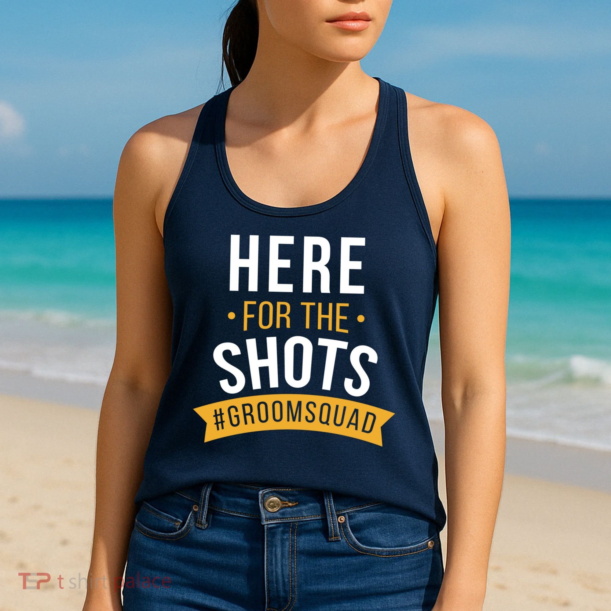 Here For The Shots Groom Squad Women's Tank Top