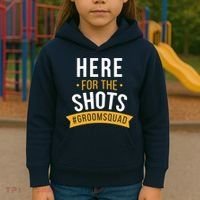 Here For The Shots Groom Squad Kids Hoodie thumb 3