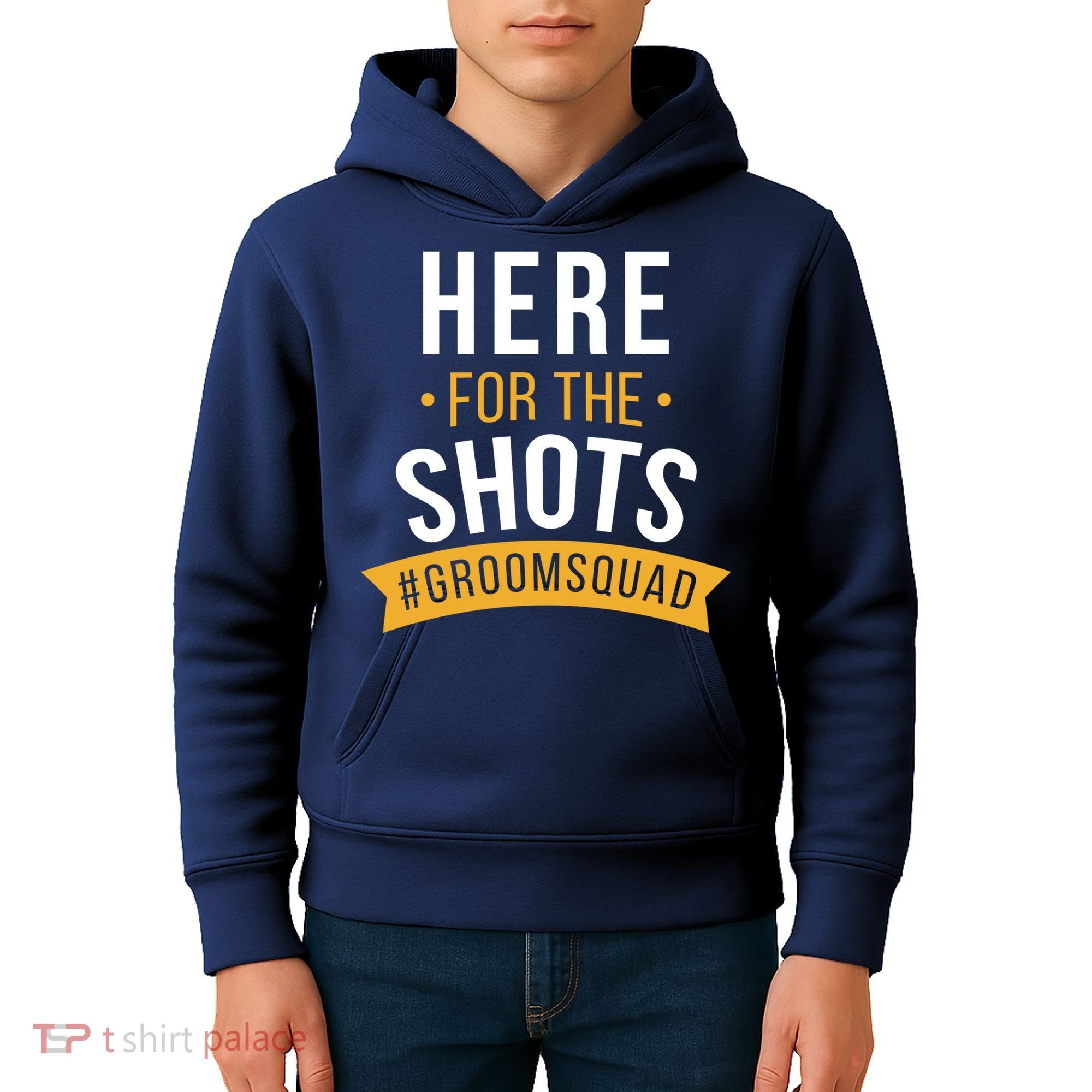 Here For The Shots Groom Squad Kids Hoodie
