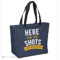 Here For The Shots Groom Squad Tote Bag thumb 2