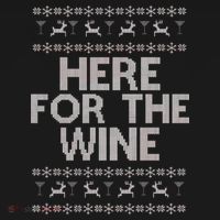 Here For The Wine Ugly Christmas Sweater Backpack thumb 2