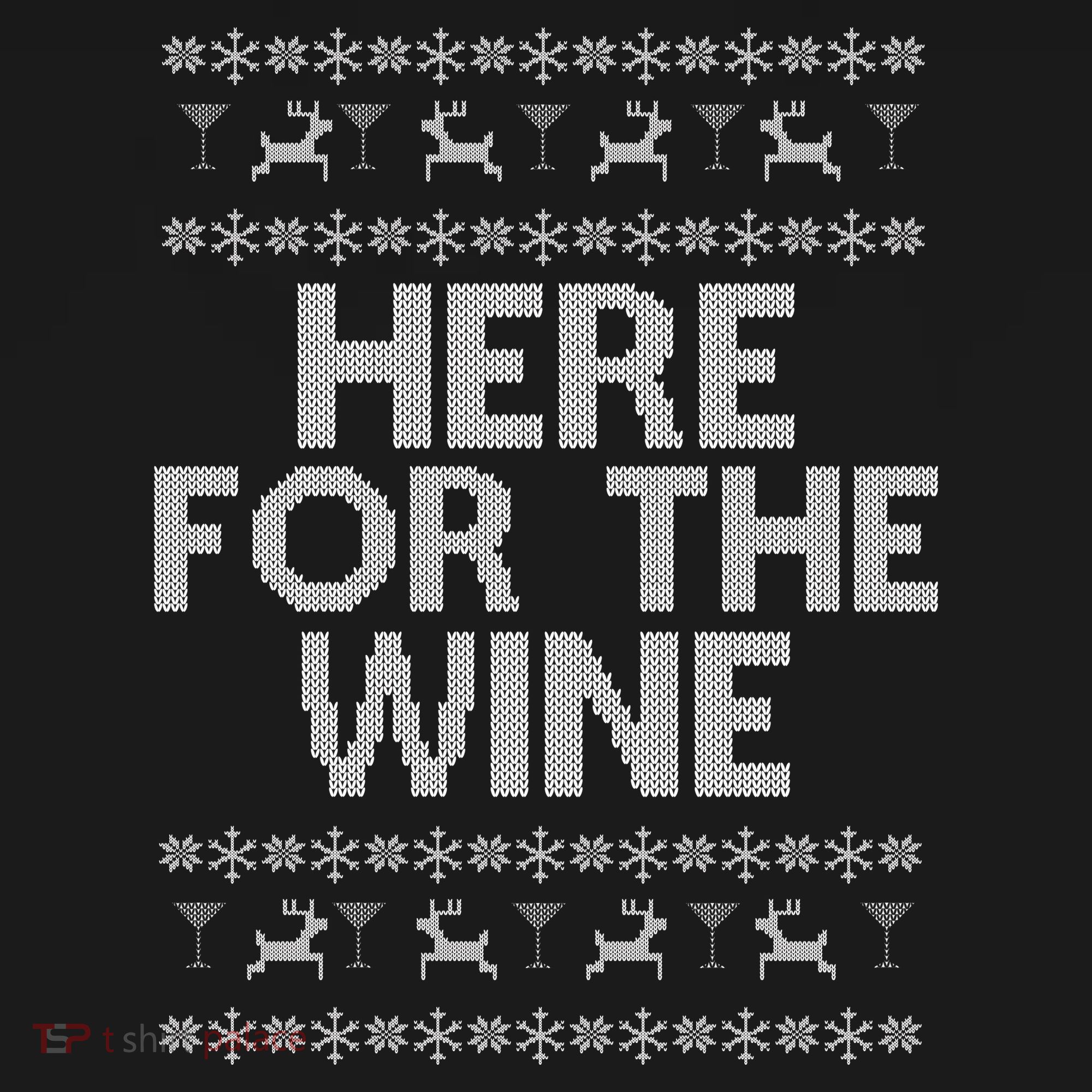 Here For The Wine Ugly Christmas Sweater Backpack