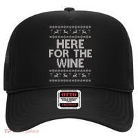 Here For The Wine Ugly Christmas Sweater Hat thumb 0