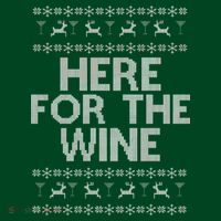 Here For The Wine Ugly Christmas Sweater Kids Sweatshirt thumb 2