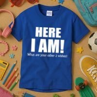 Here I Am! What Are Your Other 2 Wishes? Kids T-Shirt thumb 3