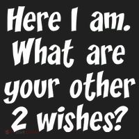 Here I Am, What Are Your Other Two Wishes Women's Sweatshirt thumb 2