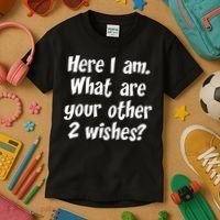Here I Am, What Are Your Other Two Wishes Kids T-Shirt thumb 3