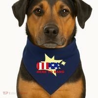 Here To Bang Independence Day 4th of July USA-Made Doggie Bandana thumb 1