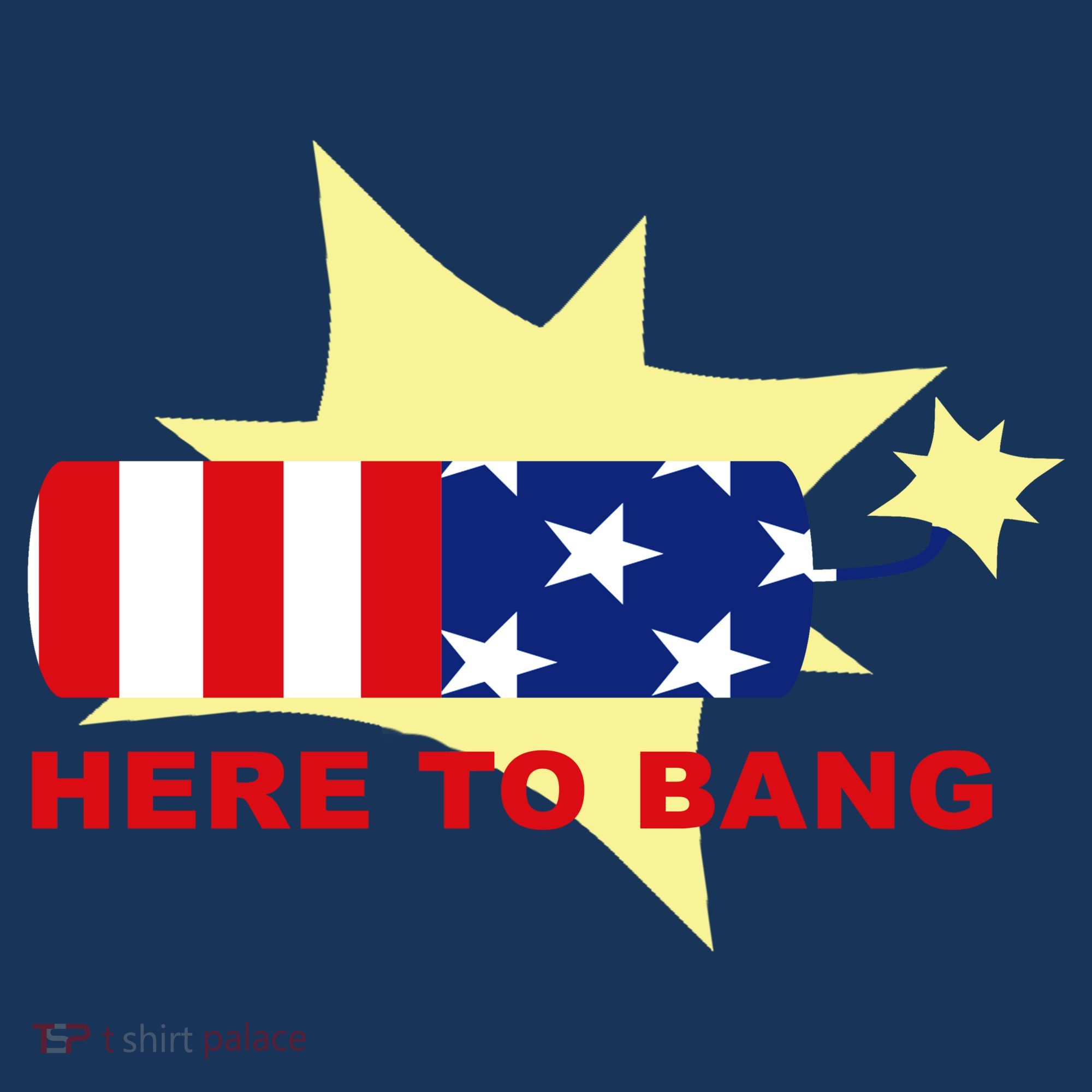 Here To Bang Independence Day 4th of July Long Sleeve Shirt