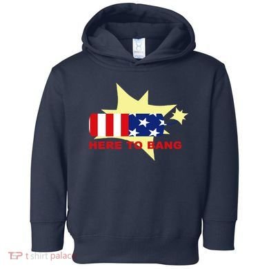 Here To Bang Independence Day 4th of July Toddler Hoodie