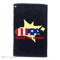 Here To Bang Independence Day 4th of July Golf Towel thumb 0
