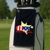 Here To Bang Independence Day 4th of July Golf Towel thumb 2